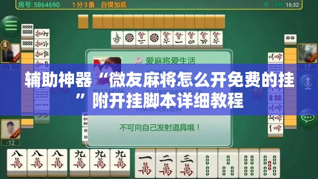 辅助神器“微友麻将怎么开免费的挂”附开挂脚本详细教程