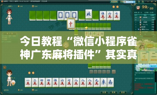 今日教程“微信小程序雀神广东麻将插件”其实真的有挂